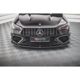 Накладка сплиттер на передний бампер на Mercedes CLA C118 45 Aero